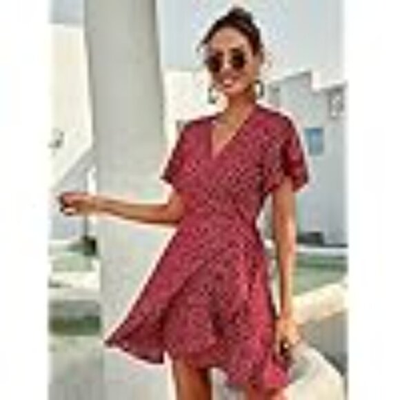 Red and white polka dot dress - Picture 2 of 7